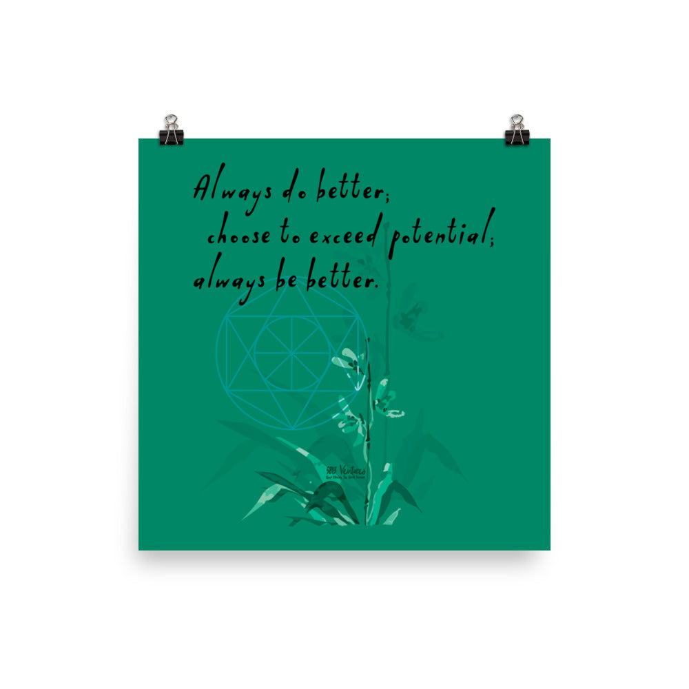 Always Better Haiku With Lilies on Enhanced Matte Paper Poster