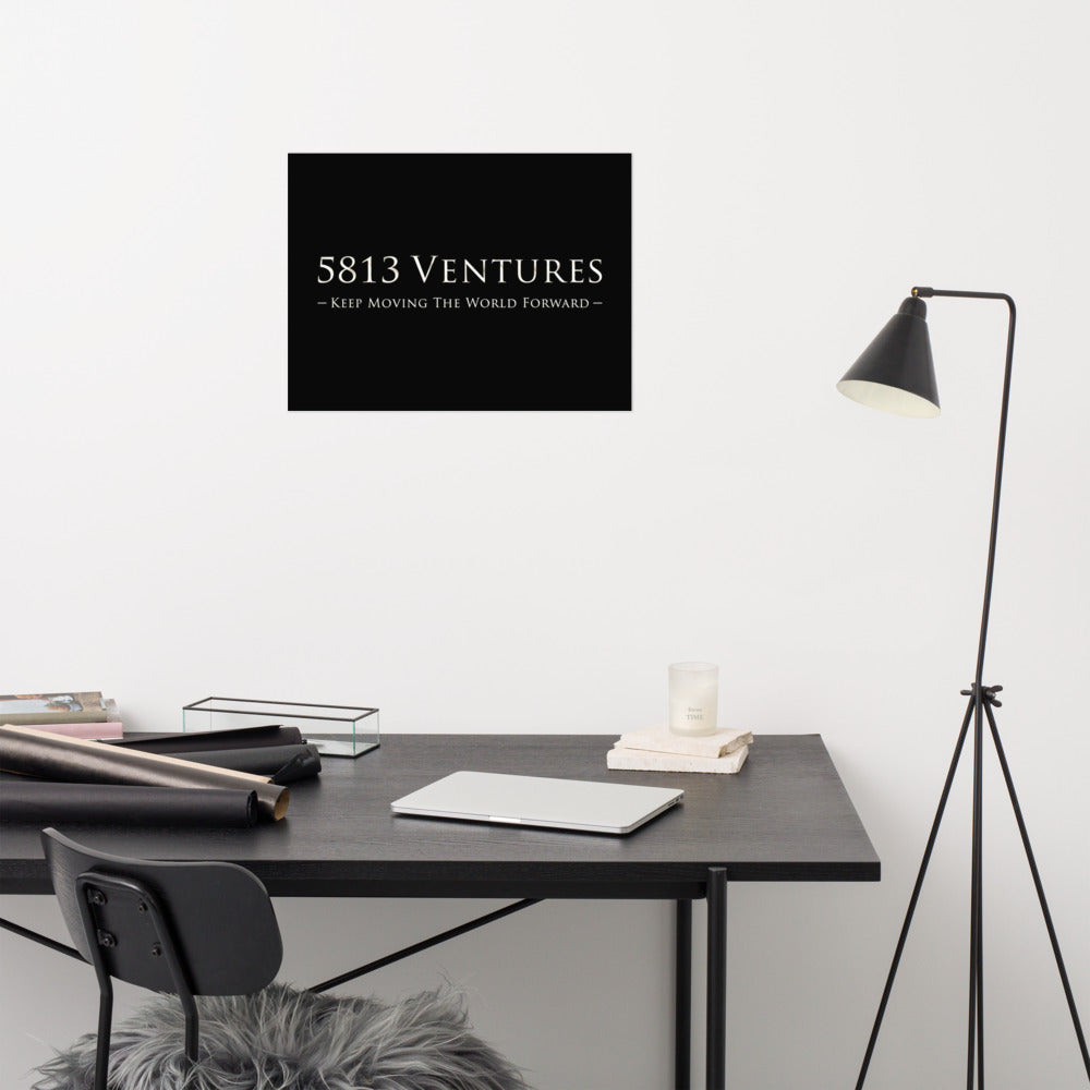 5813 Ventures Logo In Pearl on Enhanced Matte Paper Poster