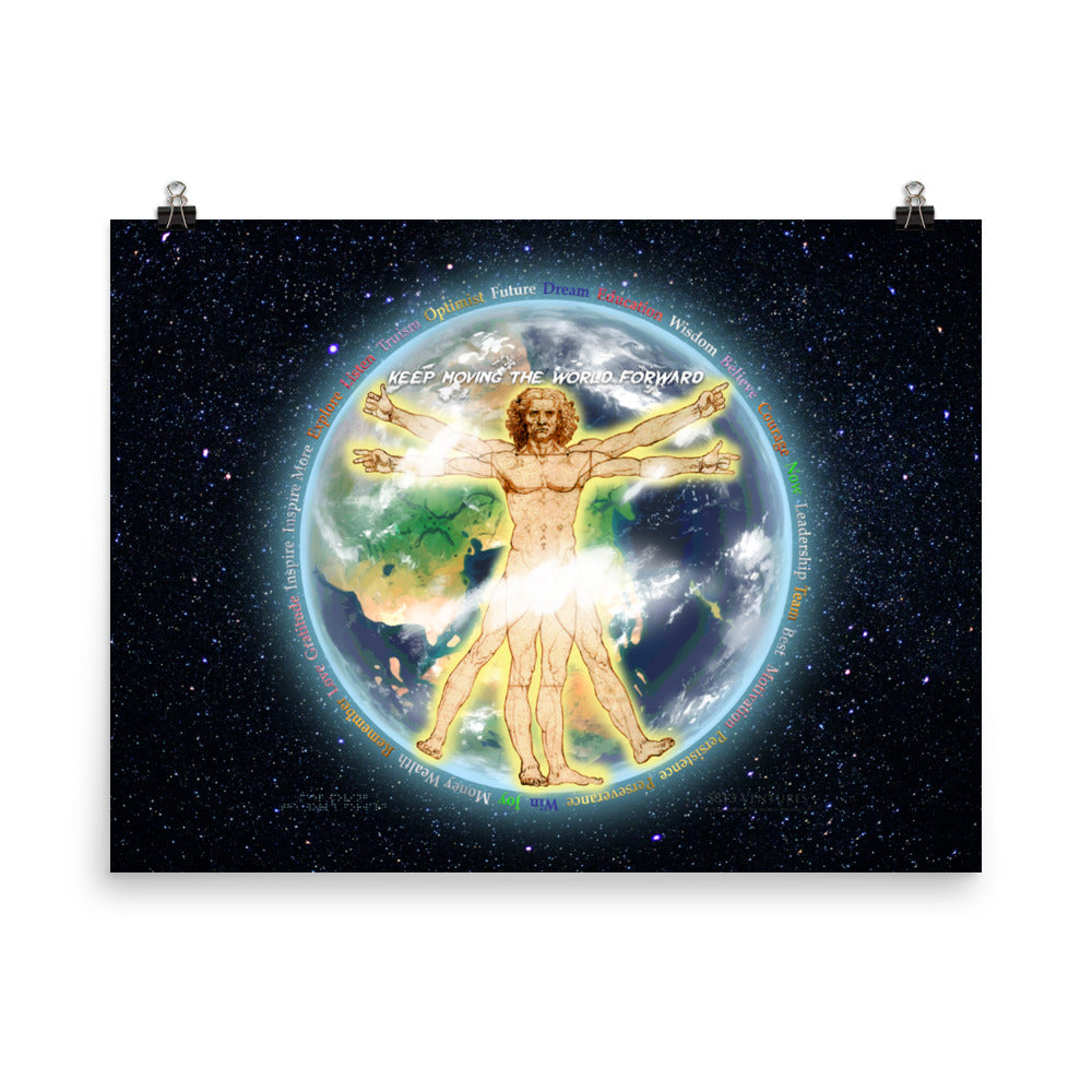 Vitruvian Earth on Enhanced Matte Paper Poster