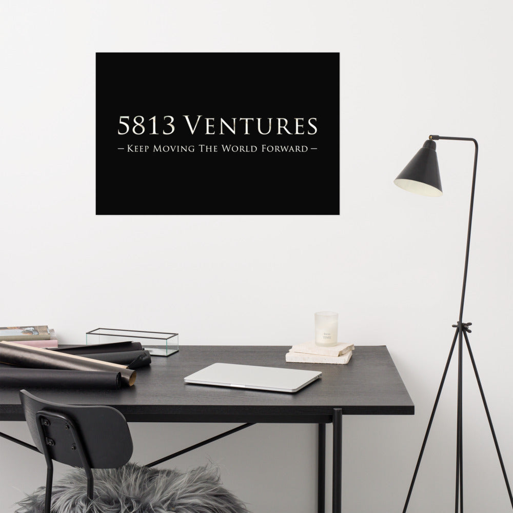 5813 Ventures Logo In Pearl on Enhanced Matte Paper Poster