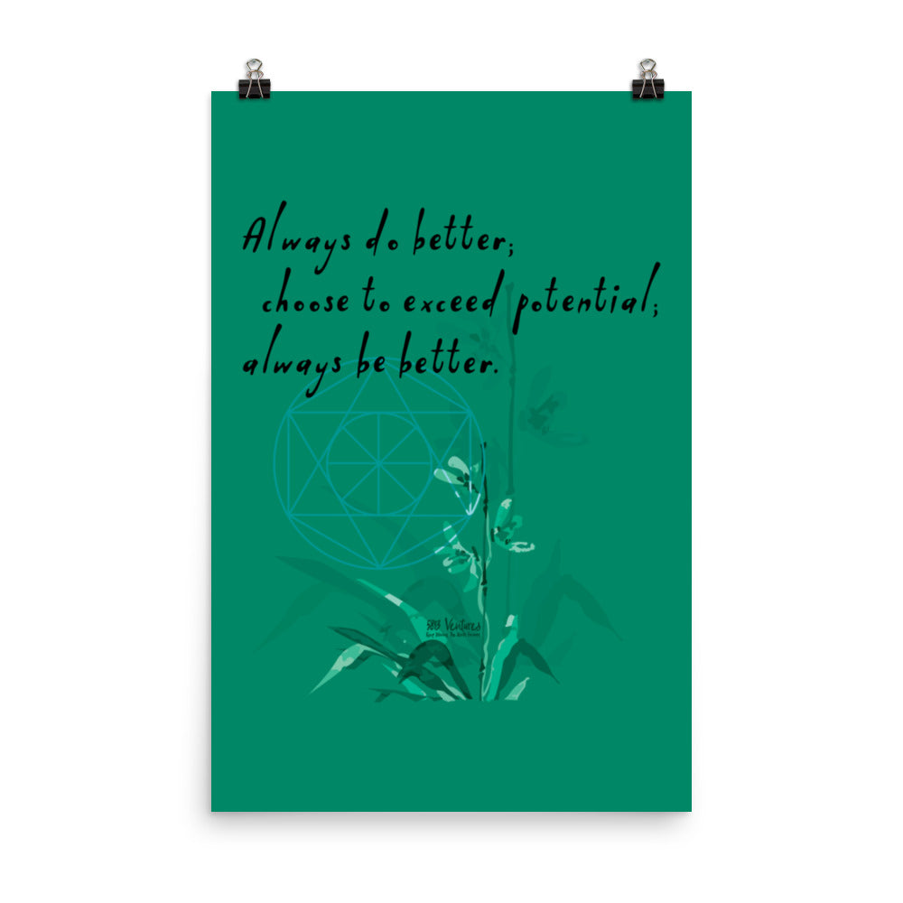 Always Better Haiku With Lilies on Enhanced Matte Paper Poster