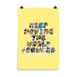 Baby Animals Keep Moving The World Forward on Enhanced Matte Paper Poster