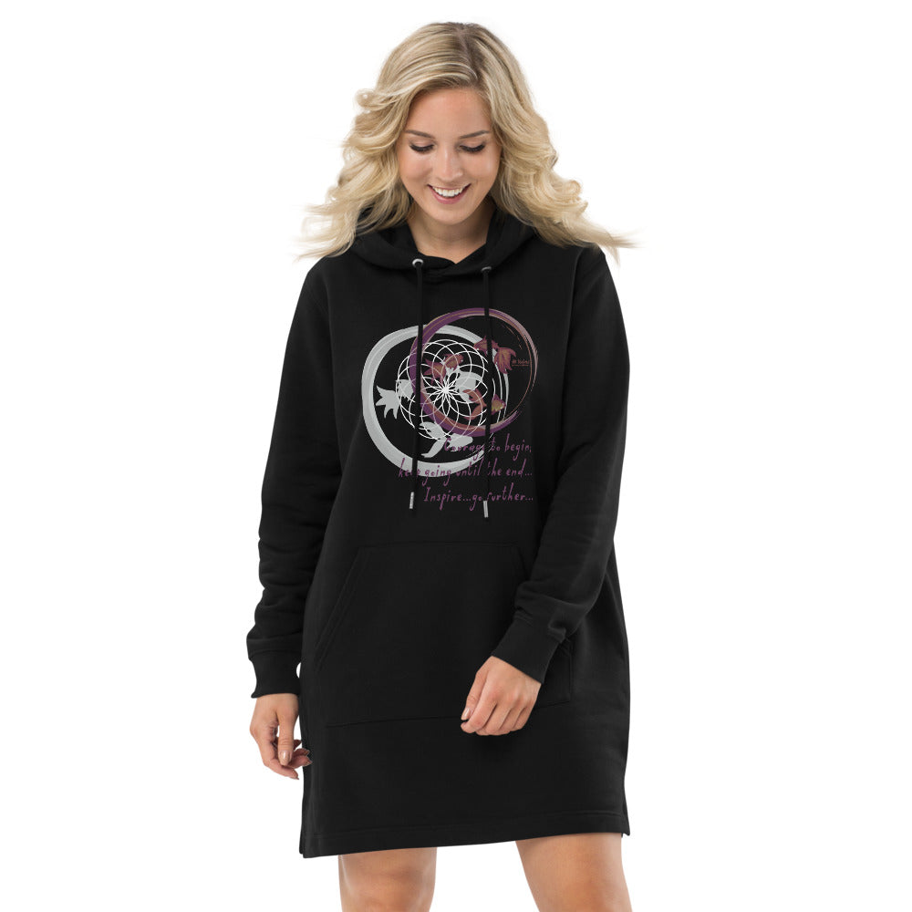 Courage To Begin Haiku With Fish on Women's Hoodie Dress