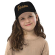 Team In Celluloid Embroidery on Kids Baseball Cap