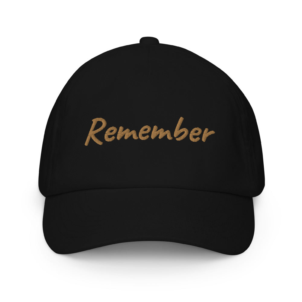 Remember In Celluloid Embroidery on Kids Baseball Cap