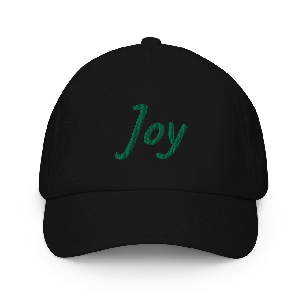 Joy In Emerald Embroidery on Kids Baseball Cap