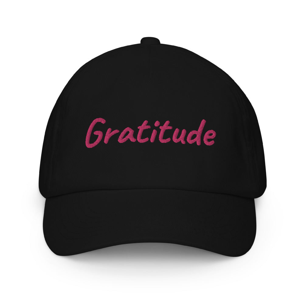 Gratitude In Star Rose Quartz Embroidery on Kids Baseball Cap