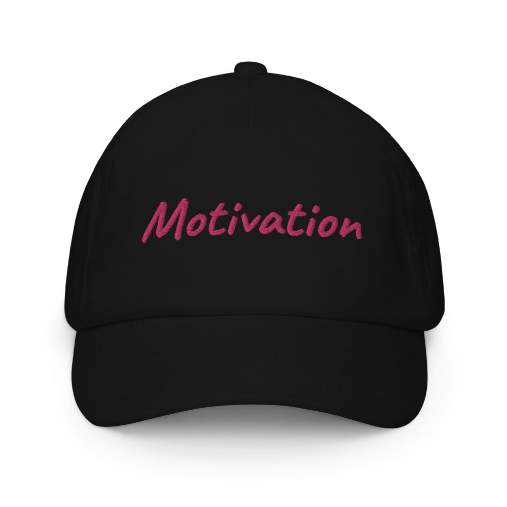 Motivation In Star Rose Quartz Embroidery on Kids Baseball Cap