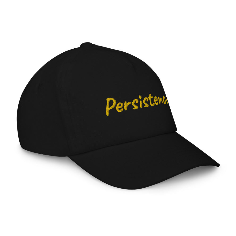 Persistence In Gold Embroidery on Kids Baseball Cap