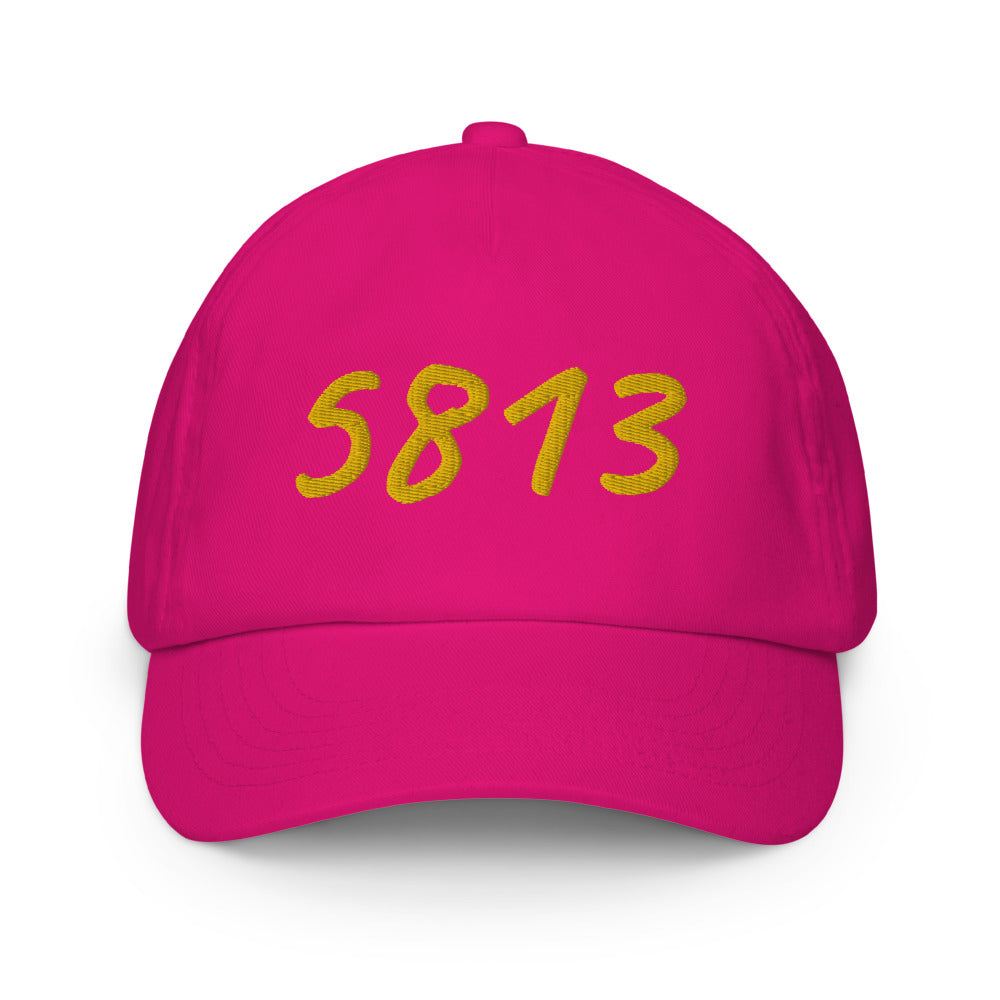 5813 In Gold Embroidery on Kids Baseball Cap