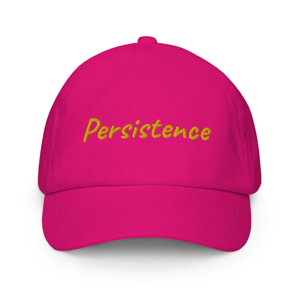 Persistence In Gold Embroidery on Kids Baseball Cap