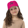 Joy In Emerald Embroidery on Kids Baseball Cap