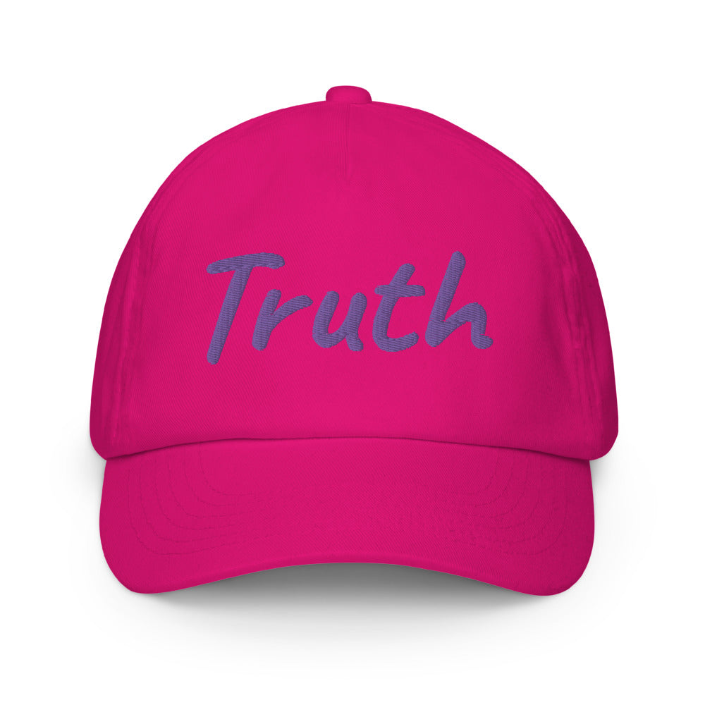 Truth In Amethyst Embroidery on Kids Baseball Cap