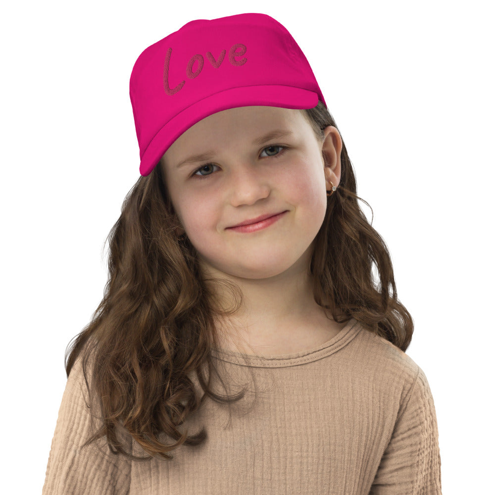 Love In Star Rose Quartz Embroidery on Kids Baseball Cap