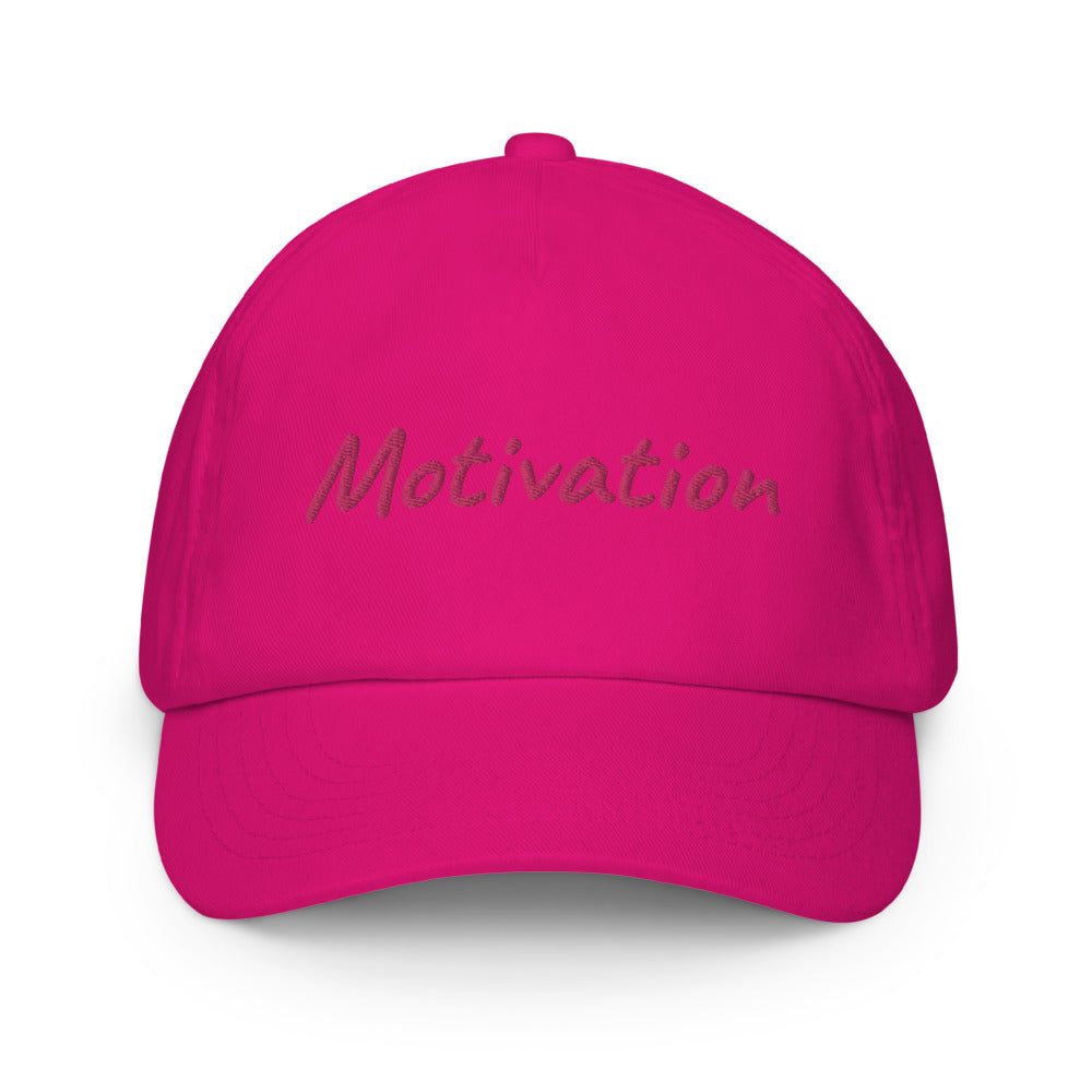 Motivation In Star Rose Quartz Embroidery on Kids Baseball Cap