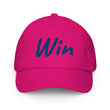 Win In Sapphire Embroidery on Kids Baseball Cap