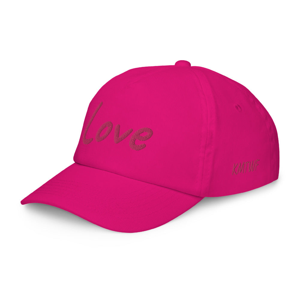 Love In Star Rose Quartz Embroidery on Kids Baseball Cap