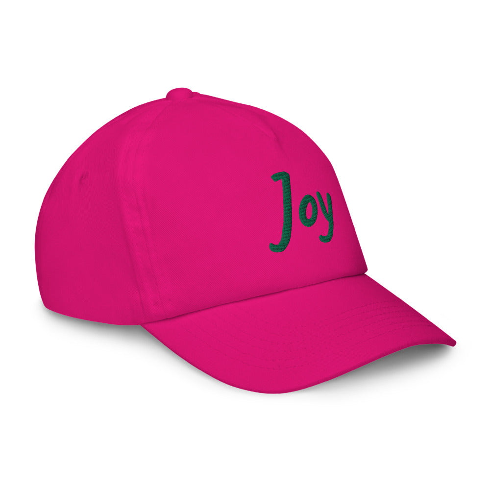 Joy In Emerald Embroidery on Kids Baseball Cap