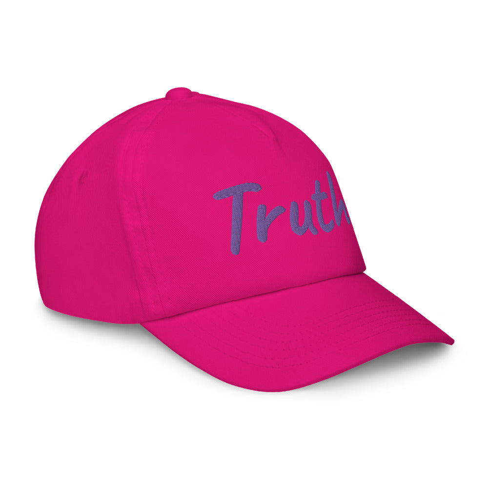 Truth In Amethyst Embroidery on Kids Baseball Cap