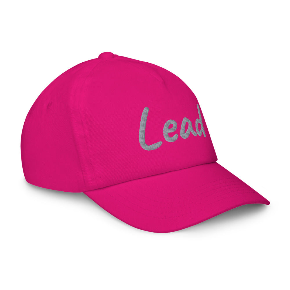 Lead In Silver Embroidery on Kids Baseball Cap