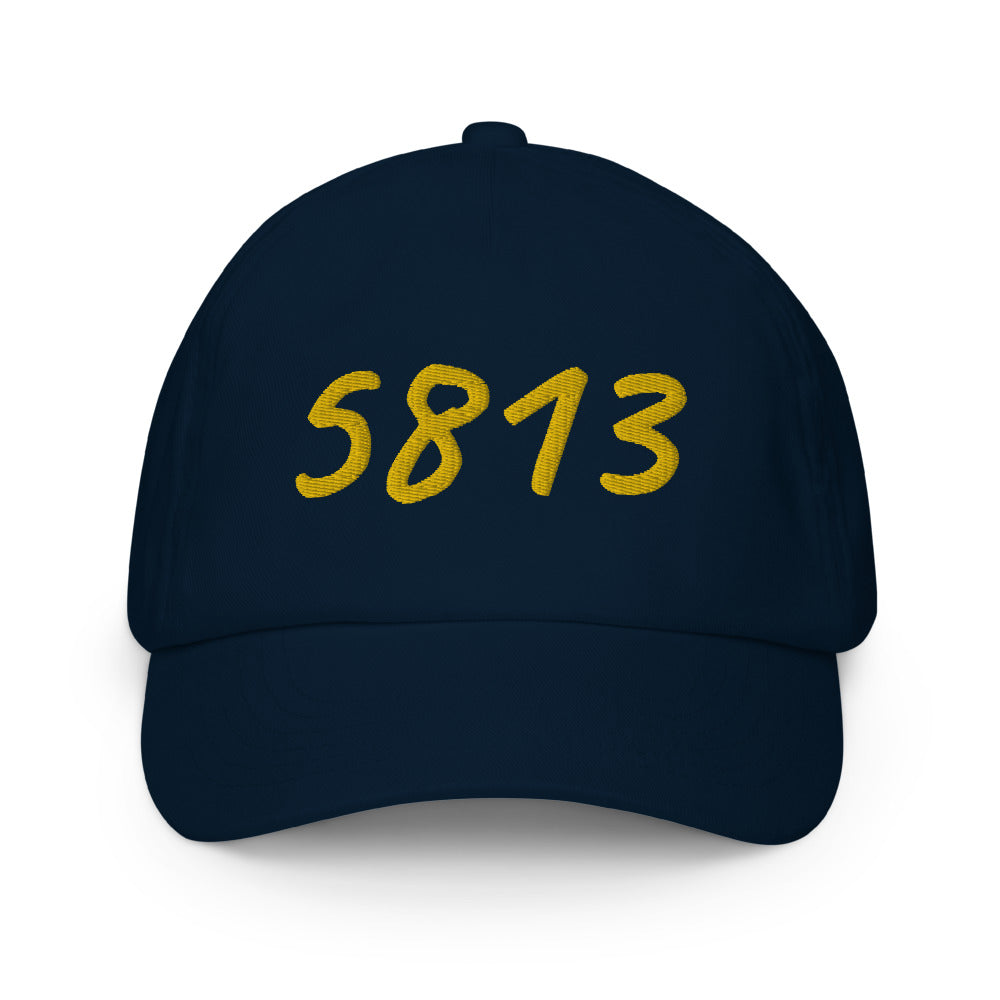 5813 In Gold Embroidery on Kids Baseball Cap