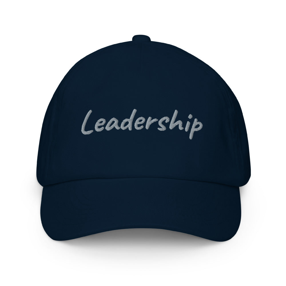 Leadership In Silver Embroidery on Kids Baseball Cap