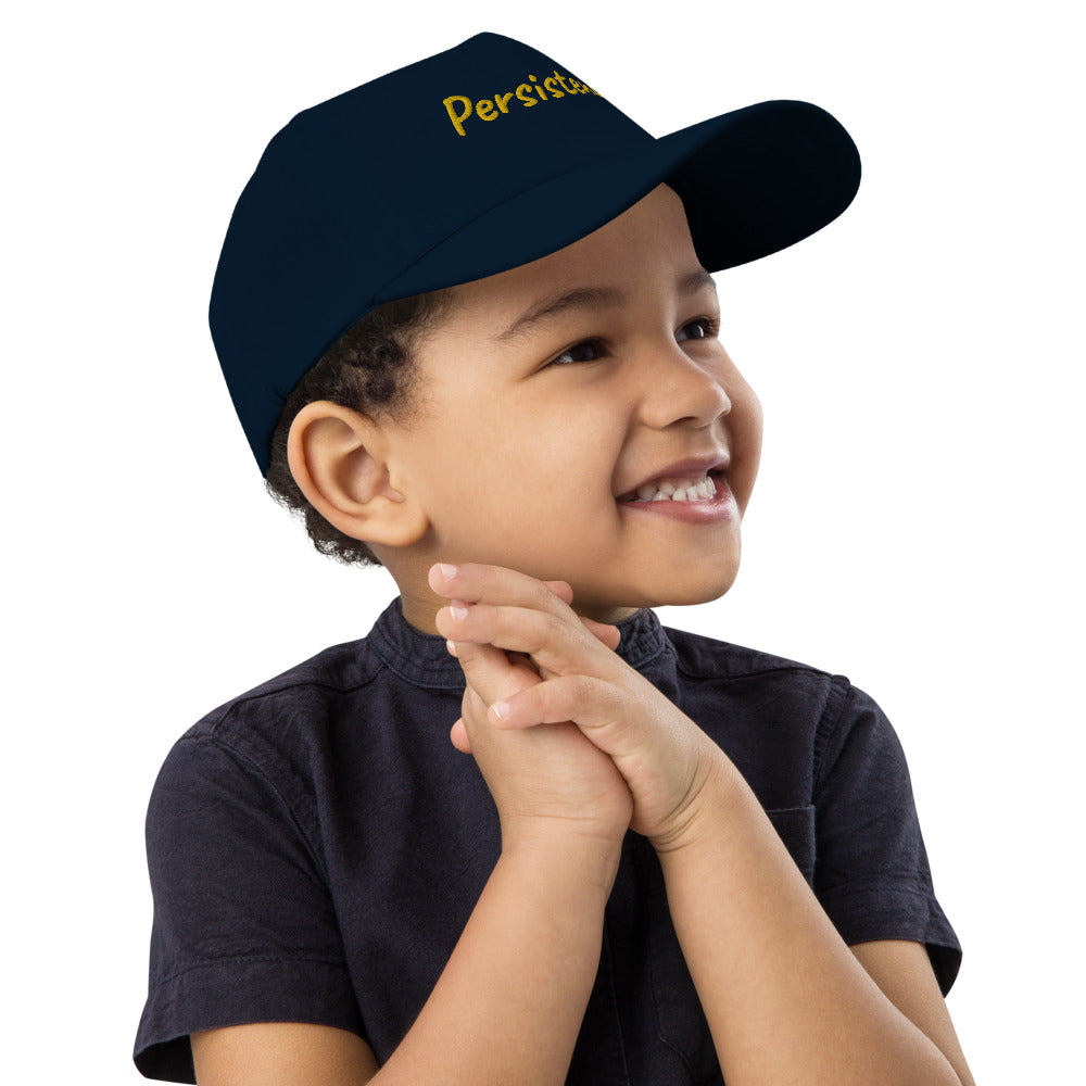 Persistence In Gold Embroidery on Kids Baseball Cap