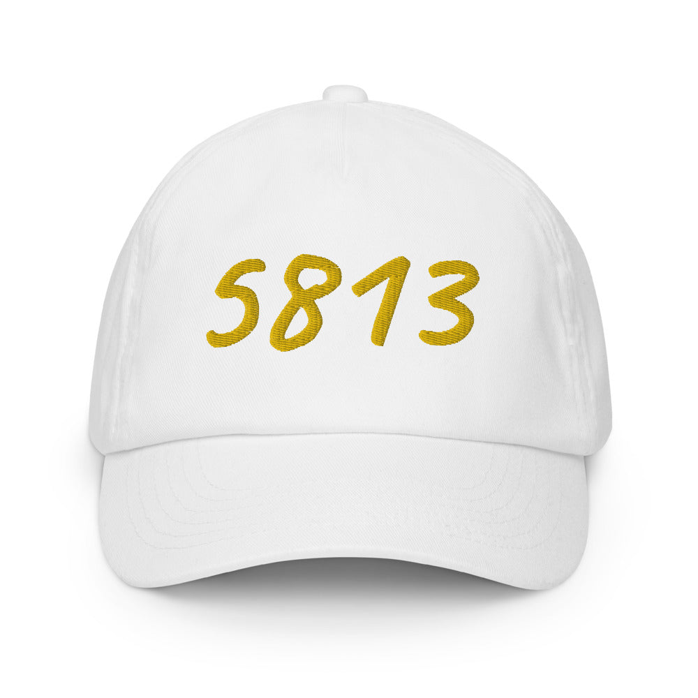 5813 In Gold Embroidery on Kids Baseball Cap