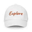 Explore In Amber Embroidery on Kids Baseball Cap