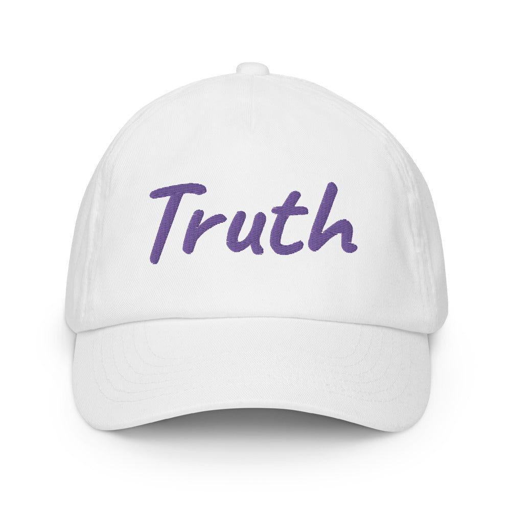 Truth In Amethyst Embroidery on Kids Baseball Cap