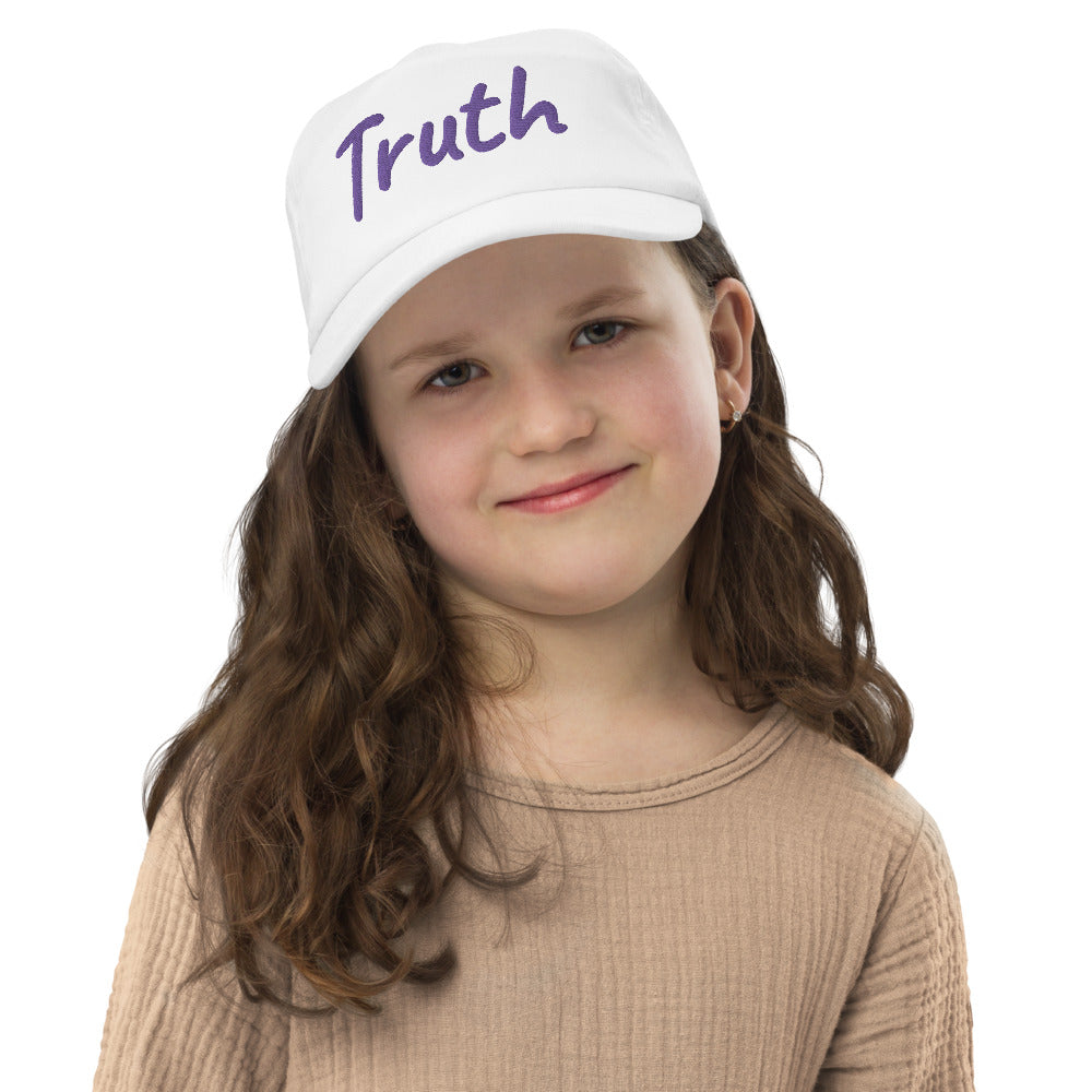 Truth In Amethyst Embroidery on Kids Baseball Cap