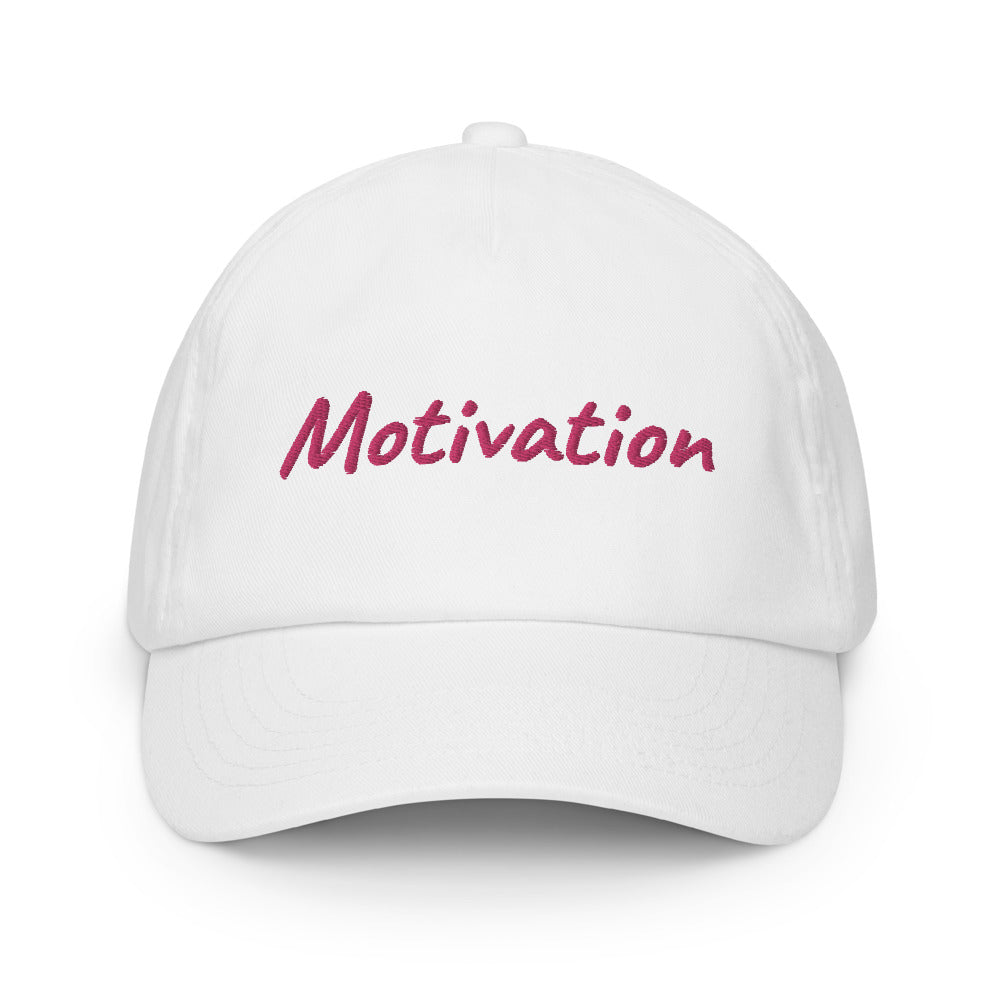 Motivation In Star Rose Quartz Embroidery on Kids Baseball Cap