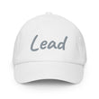 Lead In Silver Embroidery on Kids Baseball Cap