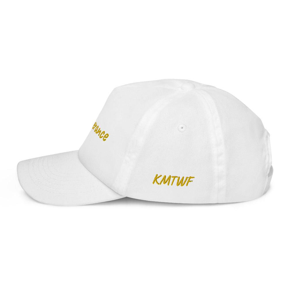 Perseverance In Gold Embroidery on Kids Baseball Cap