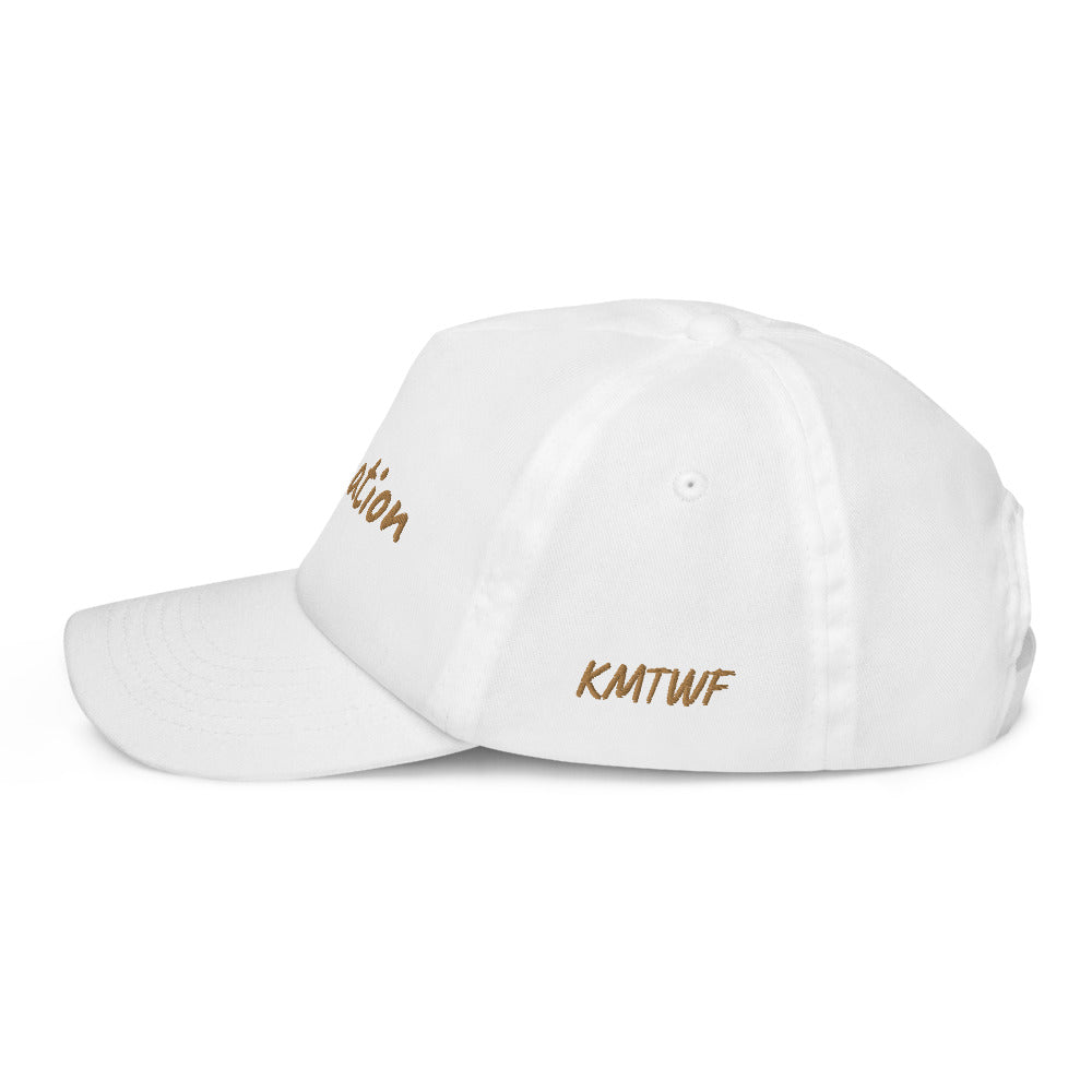 Education In Copper Embroidery on Kids Baseball Cap