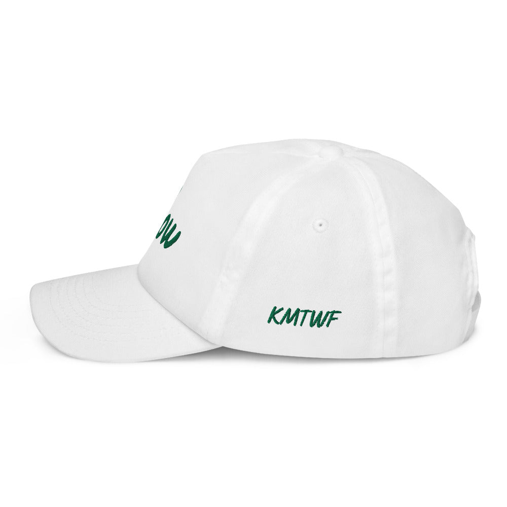 Now In Emerald Embroidery on Kids Baseball Cap