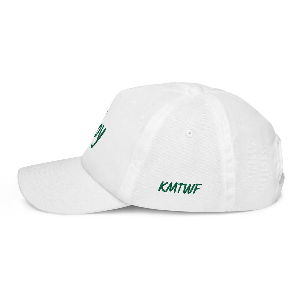 Joy In Emerald Embroidery on Kids Baseball Cap