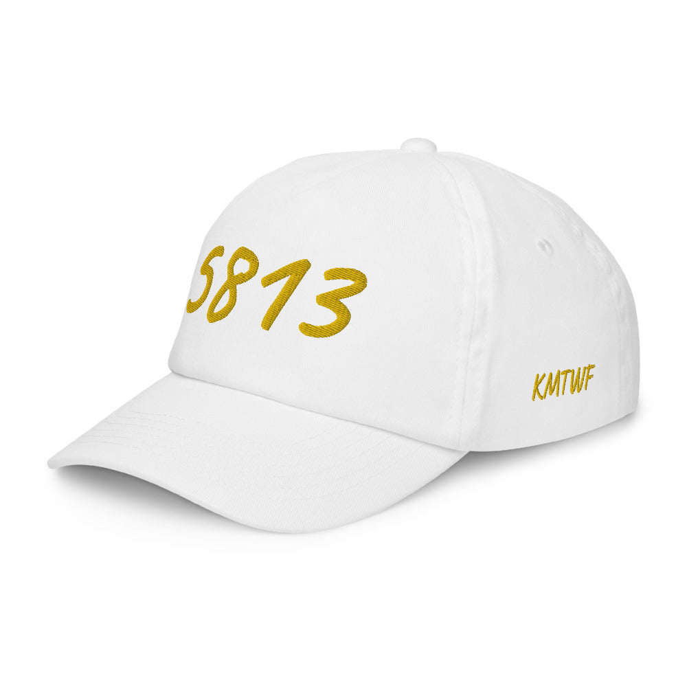 5813 In Gold Embroidery on Kids Baseball Cap