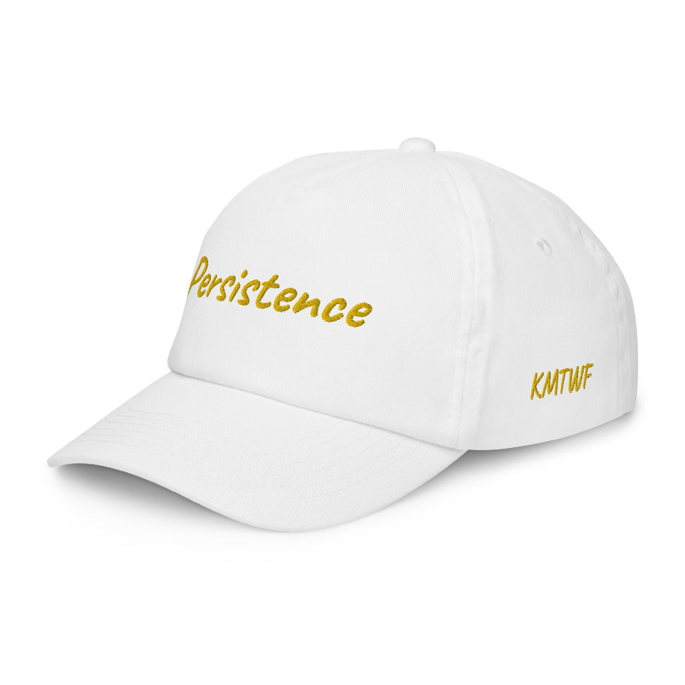 Persistence In Gold Embroidery on Kids Baseball Cap