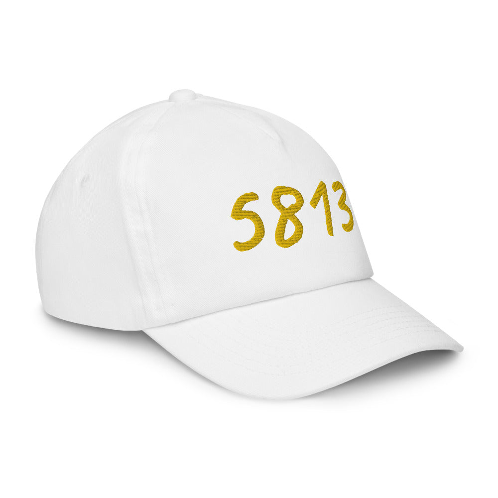 5813 In Gold Embroidery on Kids Baseball Cap