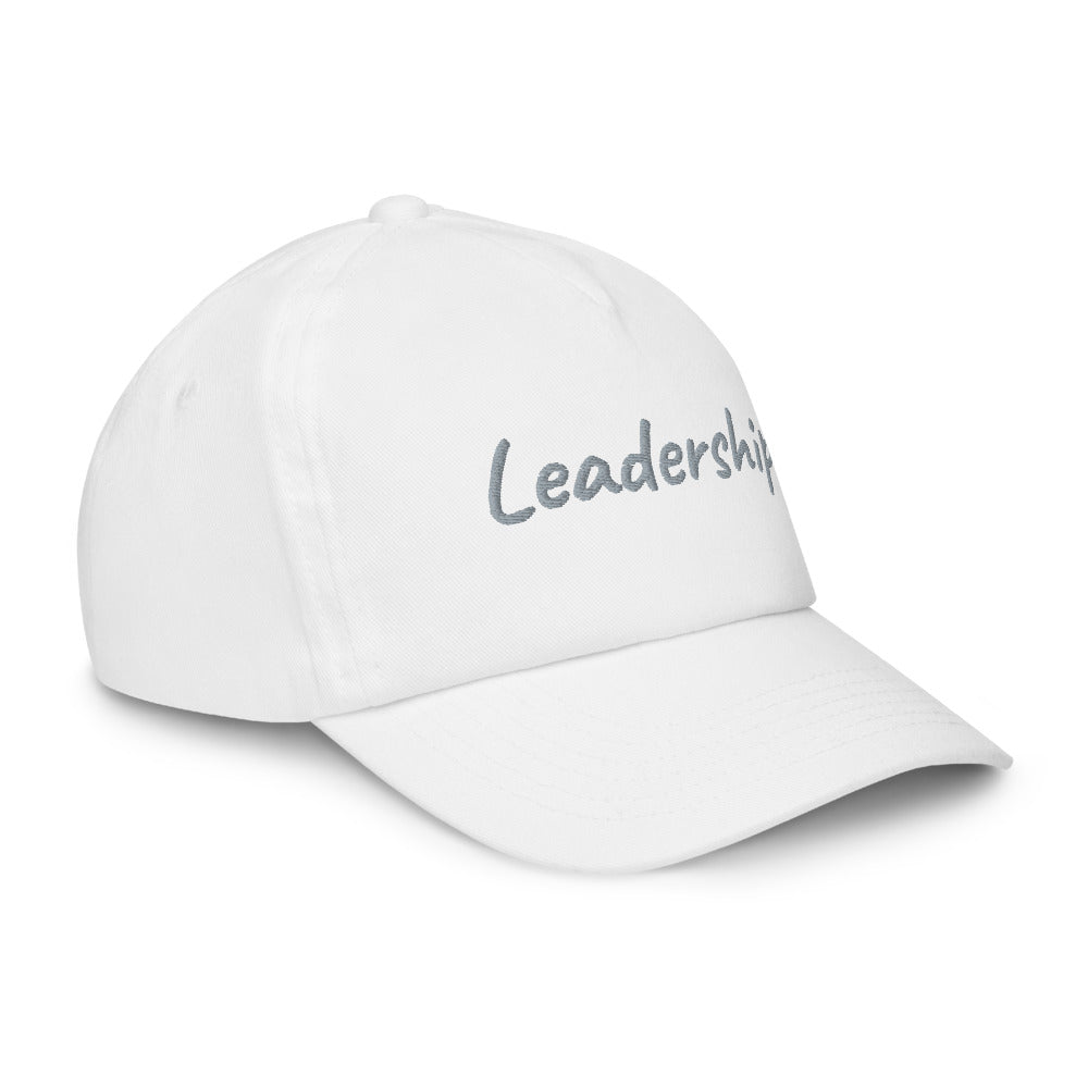 Leadership In Silver Embroidery on Kids Baseball Cap