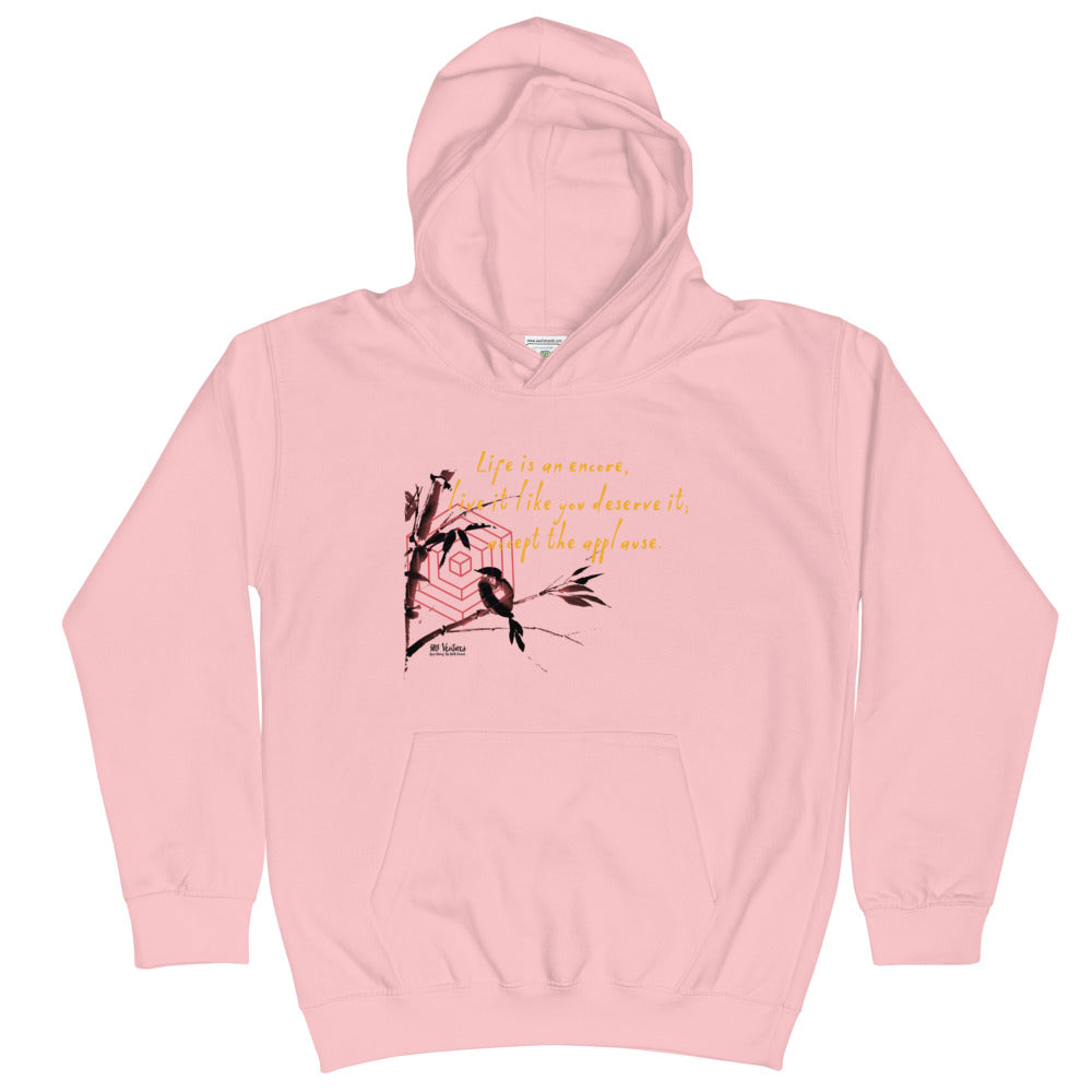 Life Is An Encore Haiku With Wren on Kids Hoodie