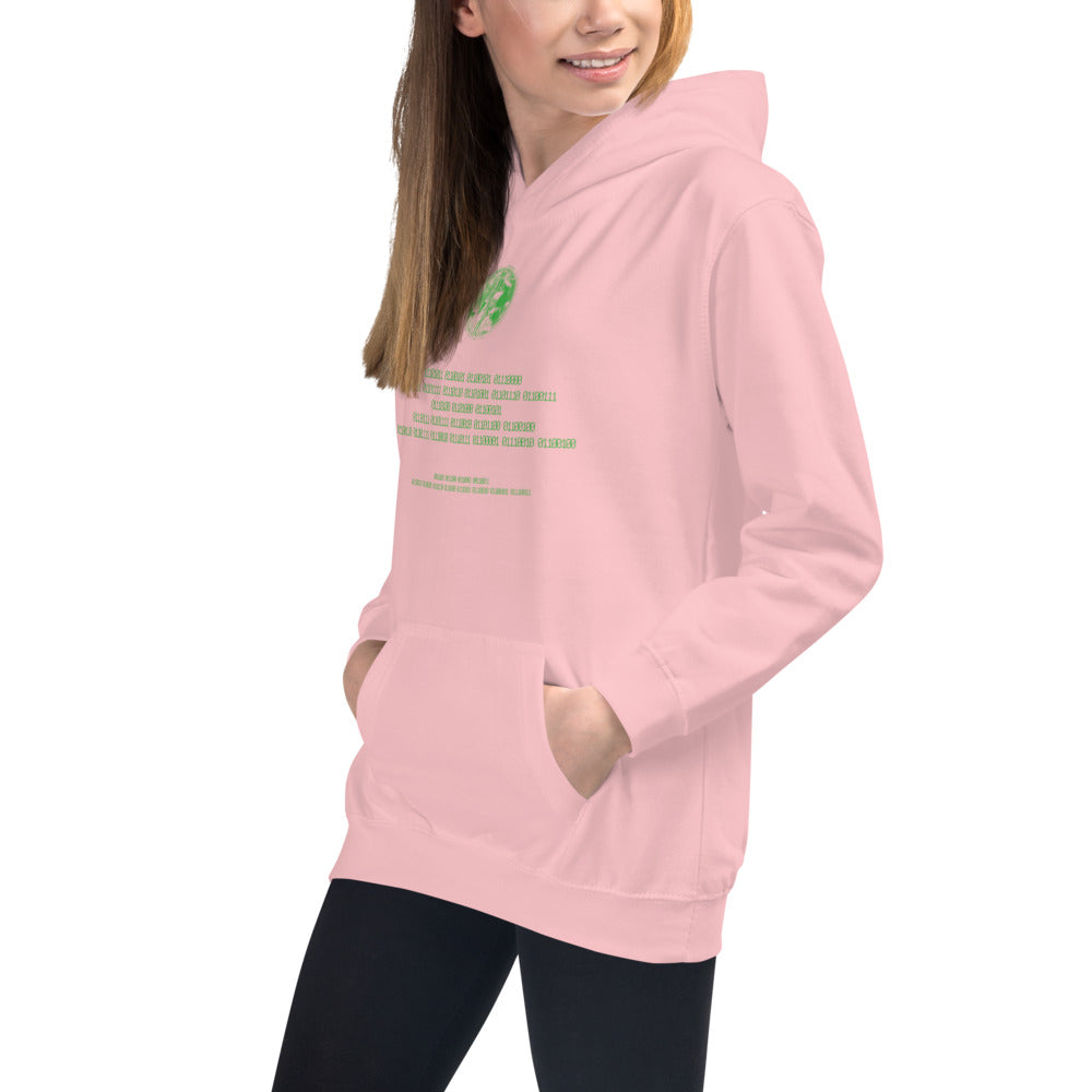 Binary Instructions To Keep Moving The World Forward With Venusian Earth In Green on Kids Hoodie