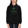 Binary Instructions To Keep Moving The World Forward With Venusian Earth In Green on Kids Hoodie