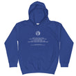 Binary Instructions To Keep Moving The World Forward With Vitruvian Earth In White on Kids Hoodie