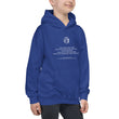 Binary Instructions To Keep Moving The World Forward With Vitruvian Earth In White on Kids Hoodie