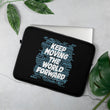 Word Clouds To Keep Moving The World Forward Through Black And Blue on Laptop Sleeve