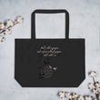 Walk With A Purpose Haiku With Dragonfly on Large Organic Tote Bag