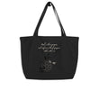 Walk With A Purpose Haiku With Dragonfly on Large Organic Tote Bag