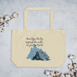 Dream Bigger Haiku With Mountains on Large Organic Tote Bag